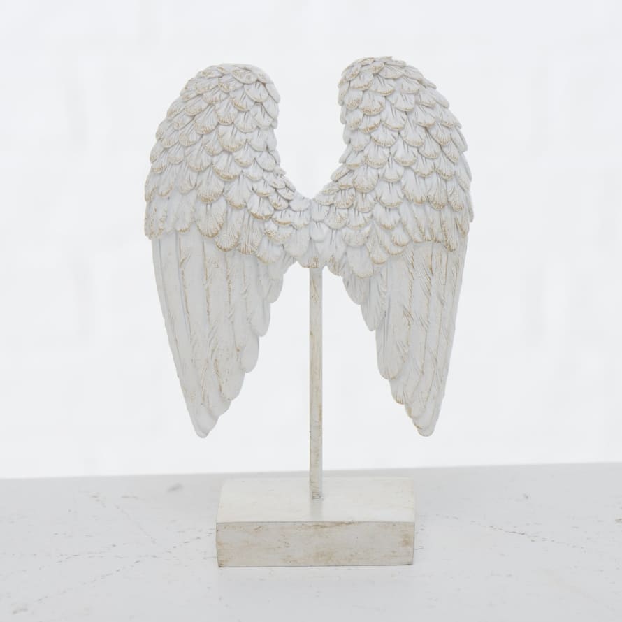 &Quirky Rustic White Angel Wings : U Wing