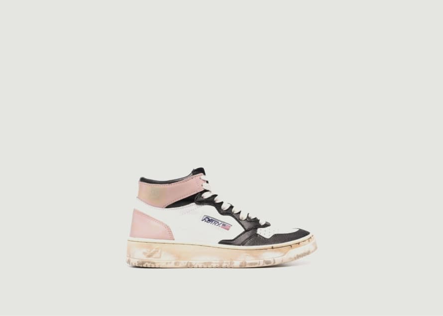 Autry Super Vintage Mid Sneakers In Leather