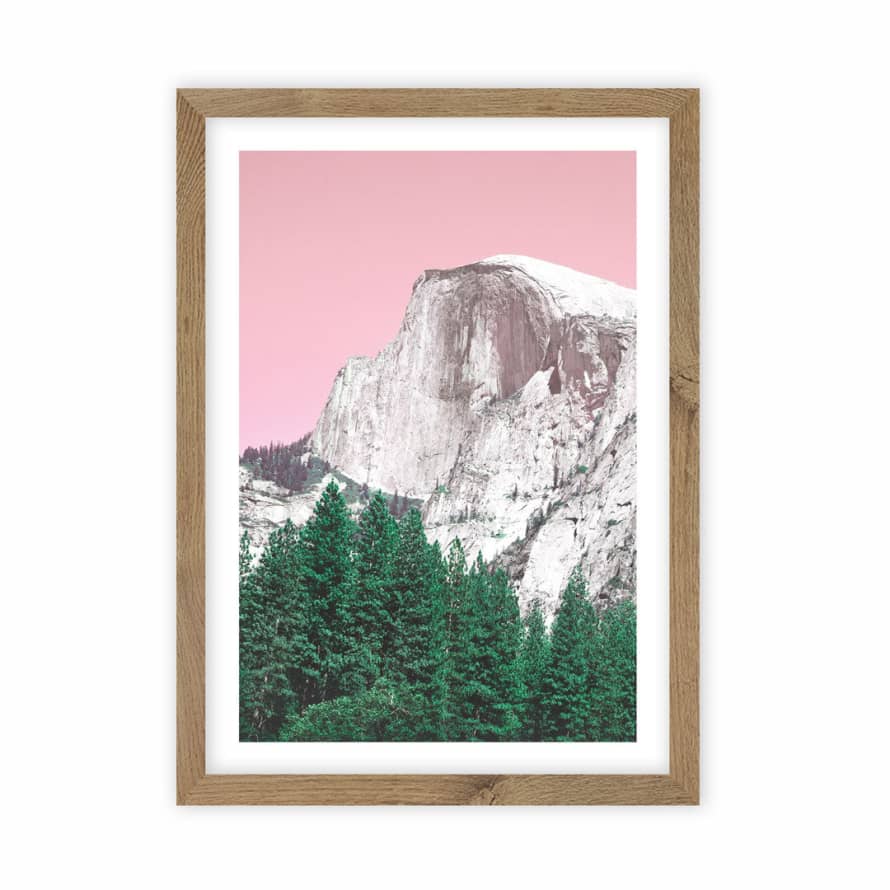 National Park Print Shop A4 Half Dome Yosemite Framed Print
