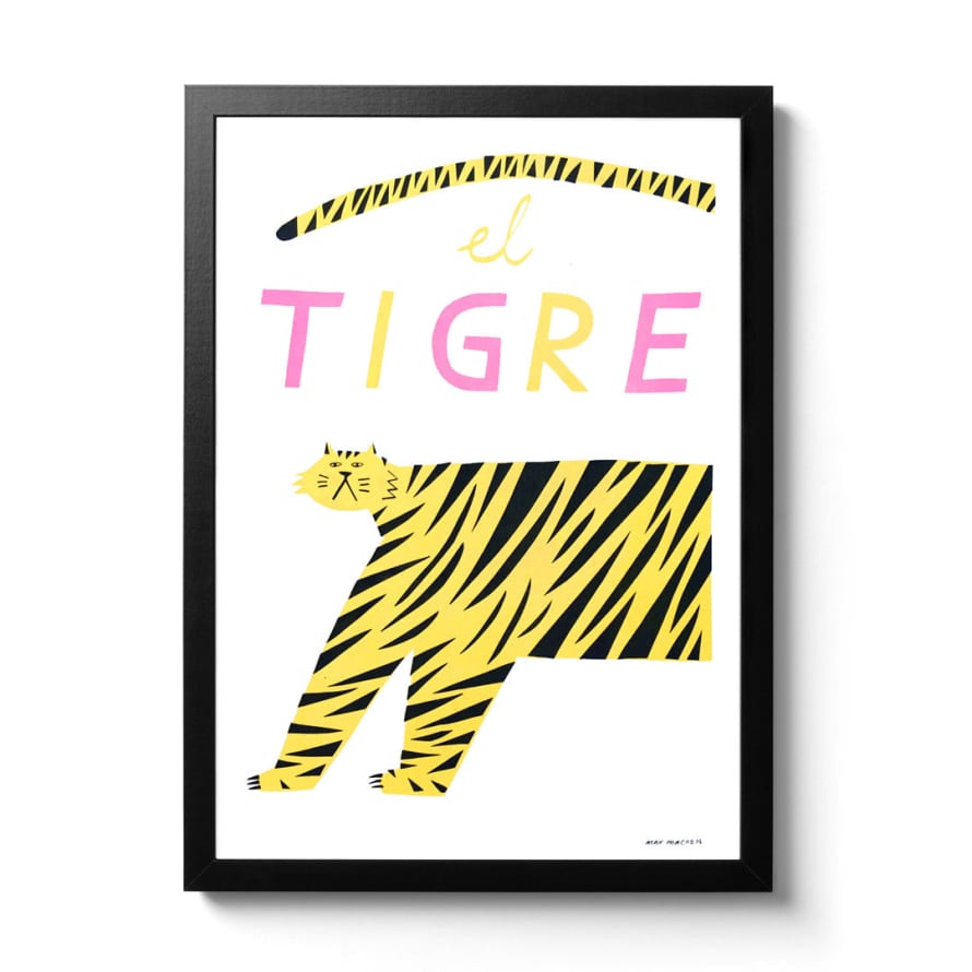 Max Machen El Tigre A3 Framed Riso Print