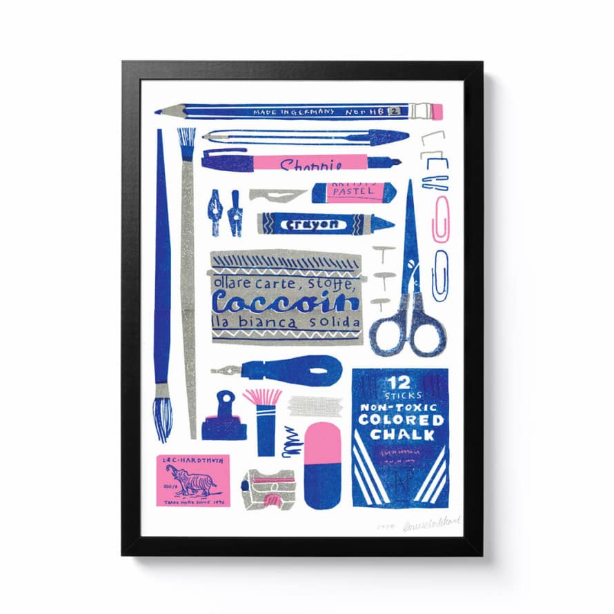 The Printed Peanut Stationery Collection Â· A3 Framed Riso Print