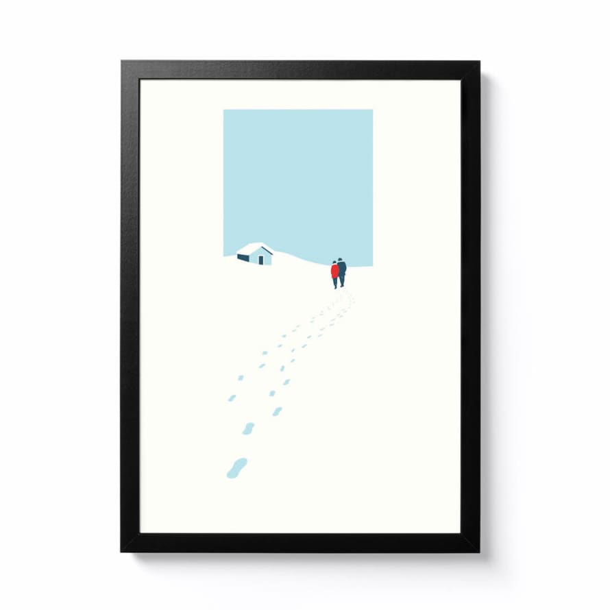 OR8DESIGN A3 a Walk in Fresh Snow Framed Print