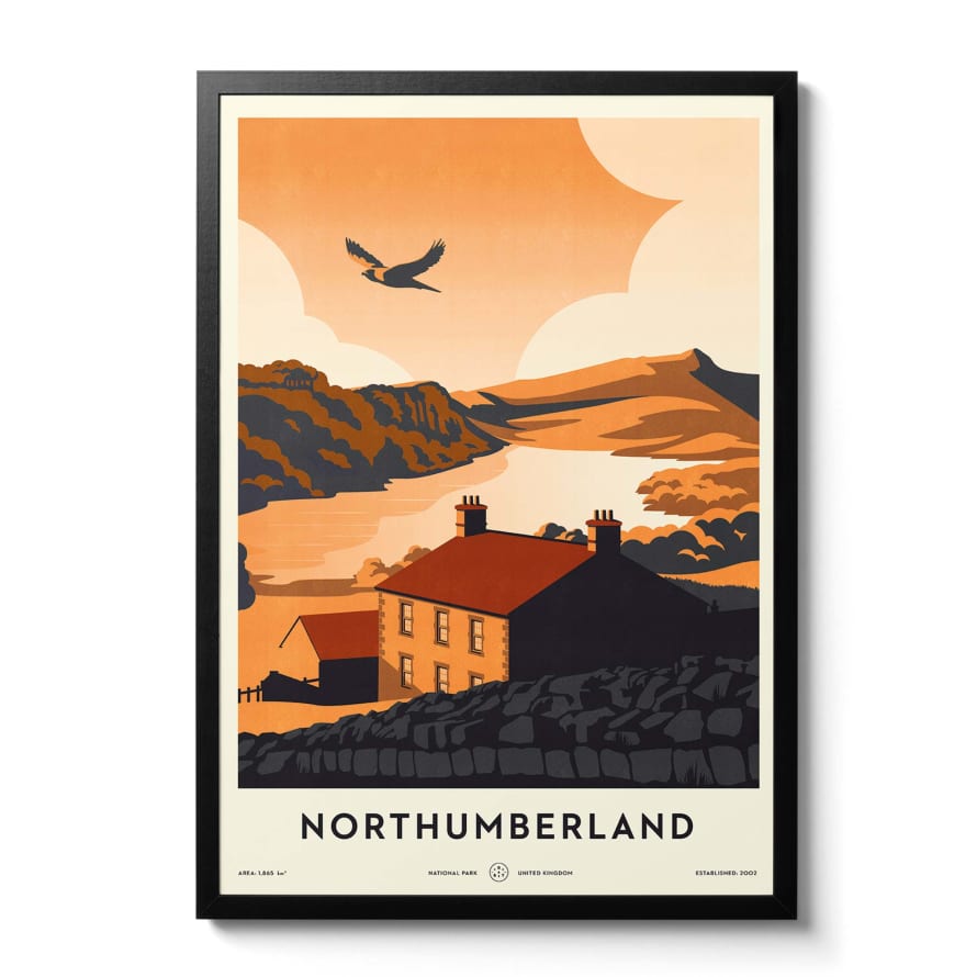 Telegramme Paper Co Northumberland National Park A3 Framed Print