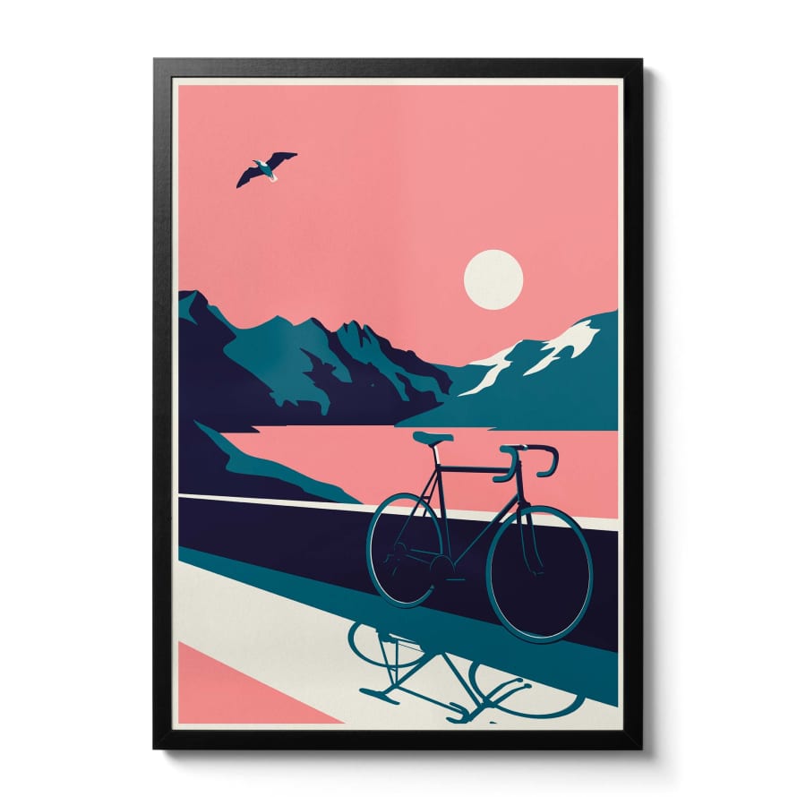 Telegramme Paper Co Summertime Travel Â· Bike A3 Framed Print