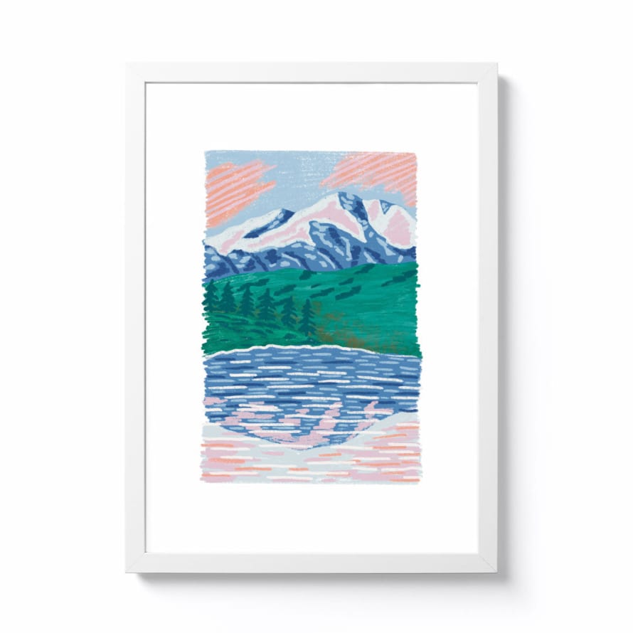 Rachel Hall A3 Mountain Framed Print