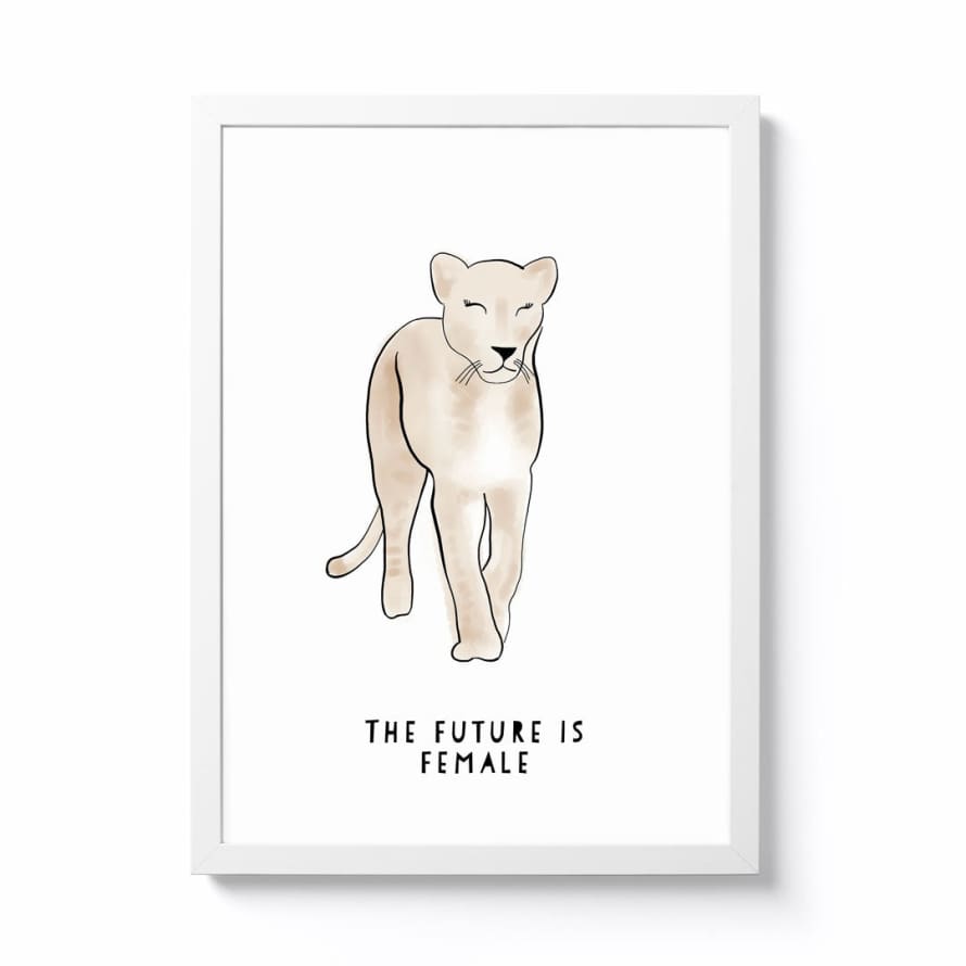 Wild Cherry Design A3 The Future Is Female Framed Print