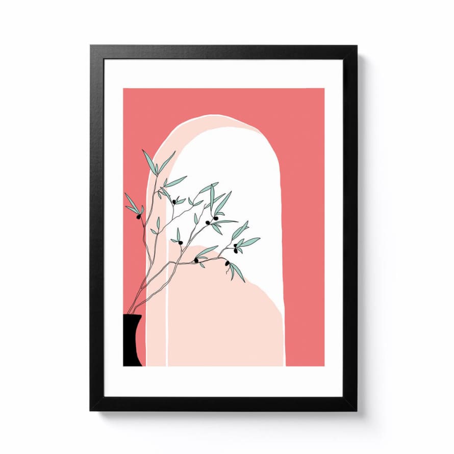 Hannah Parkes A4 Olive Branch Framed Print