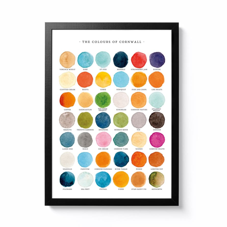 Tilly A4 The Colours of Cornwall Framed Print