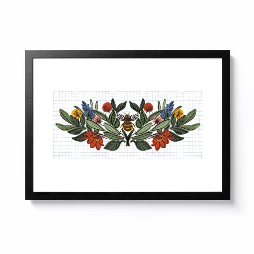 Aimee Mac A3 Lavender Bee Framed Print