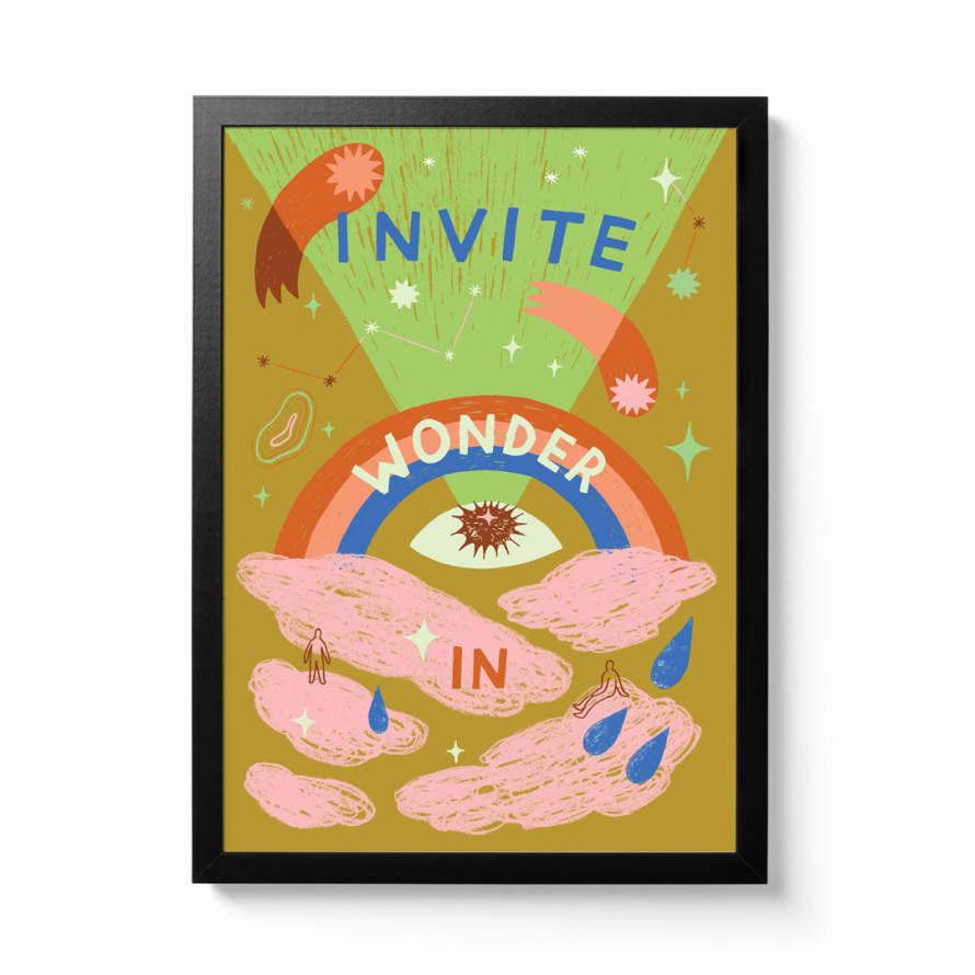 Lucy Scott Invite Wonder A3 Framed Print