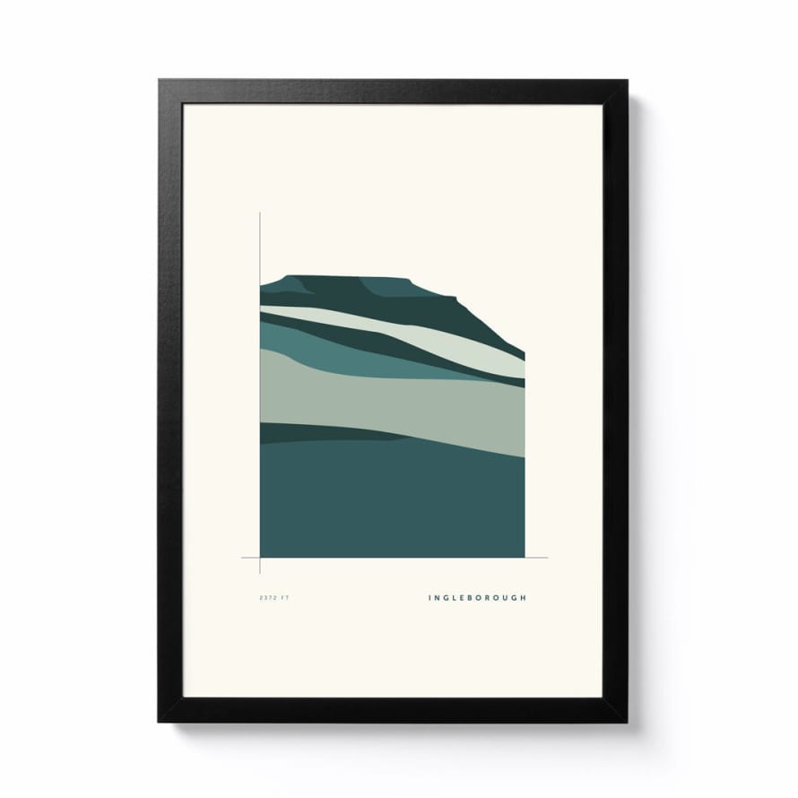 The Wild Kind Yorkshire Three Peaks · Ingleborough A4 Framed Print