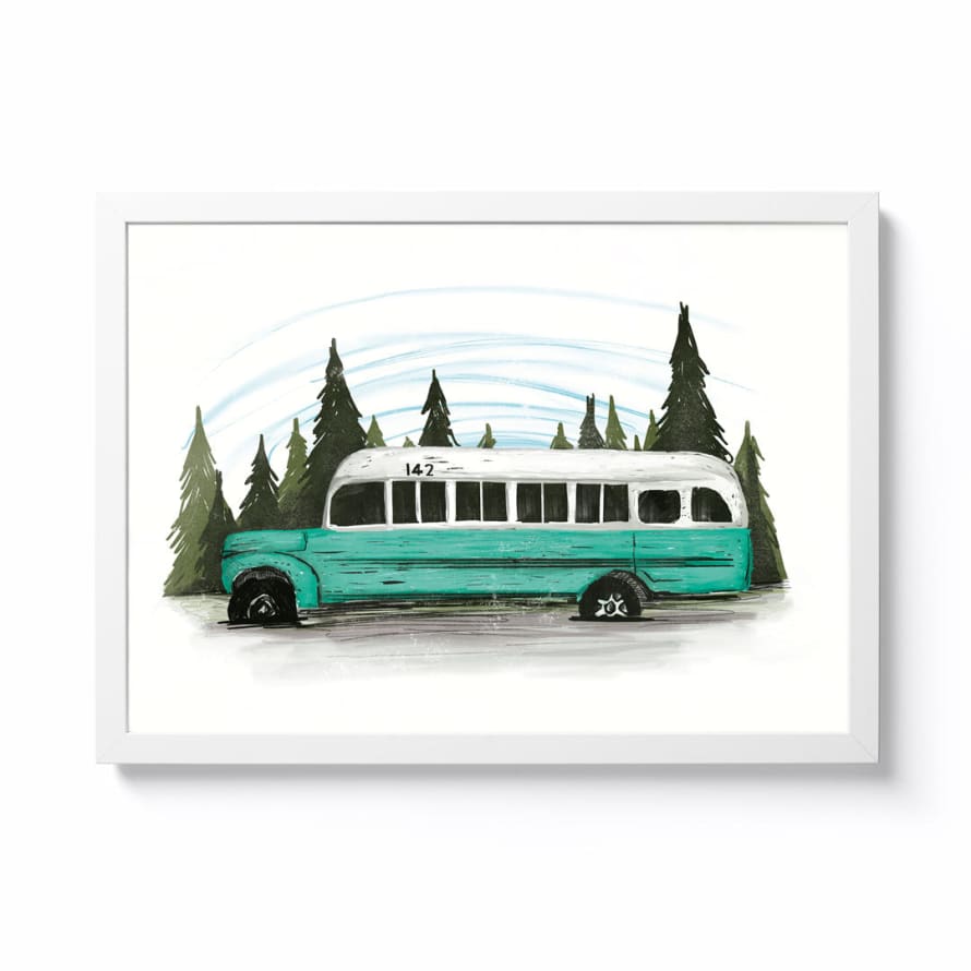 National Park Print Shop A3 The Magic Bus Into The Wild Framed Print