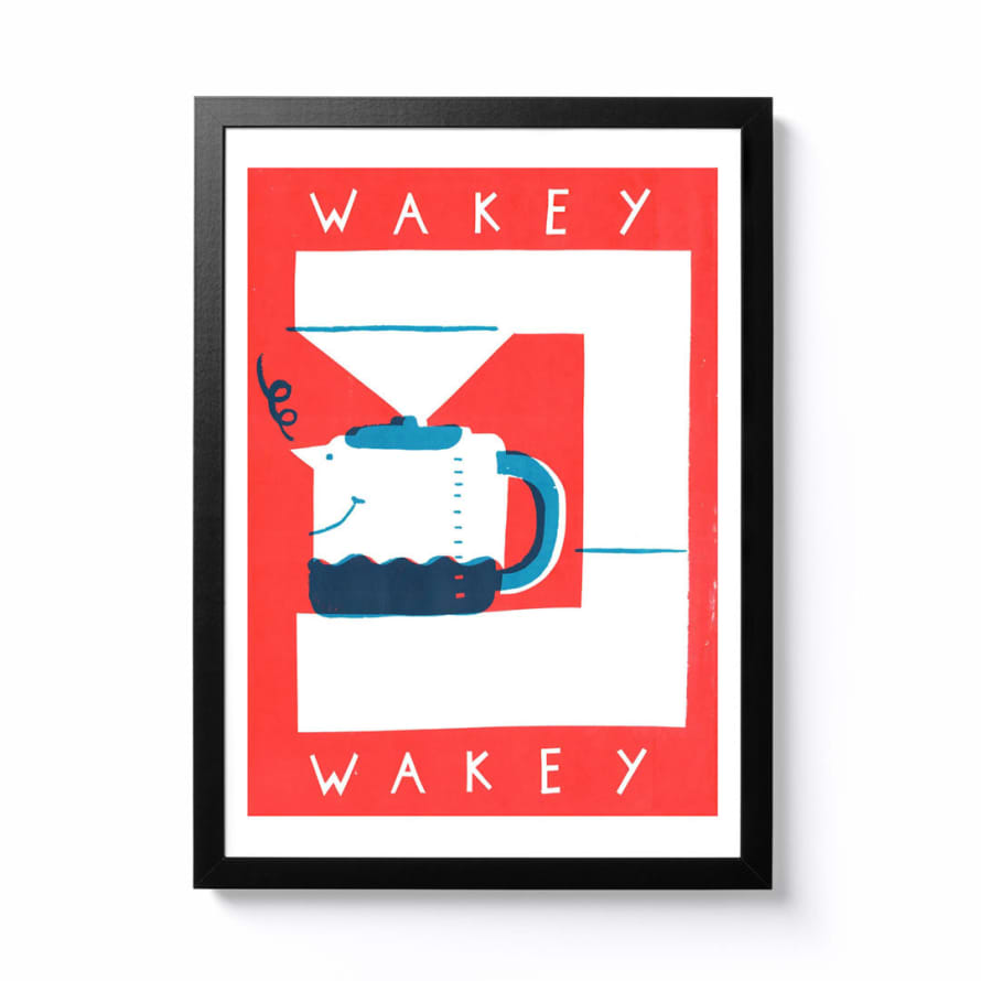 Max Machen Wakey Wakey A3 Framed Riso Print