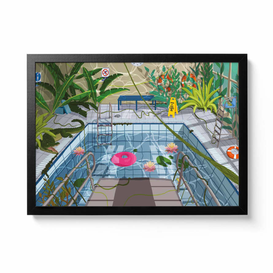 Mary Flora Hart A3 Dive In Framed Print