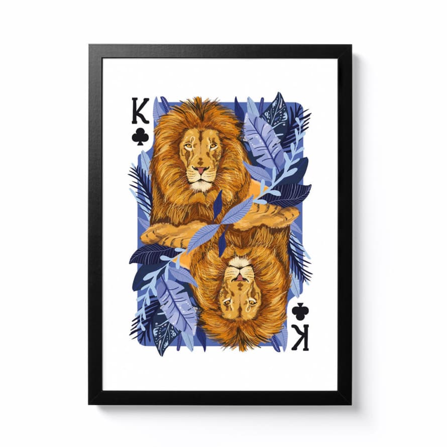 Mary Flora Hart A3 King of Clubs Framed Print