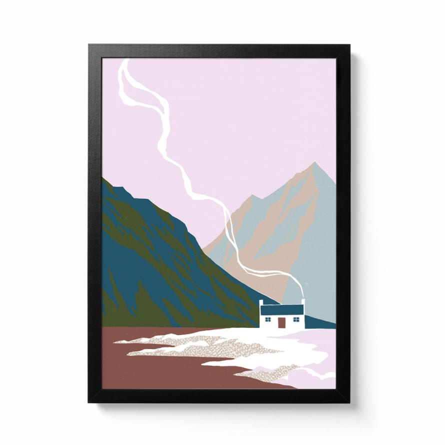 Ginette Guiver A4 Highland Home Framed Print