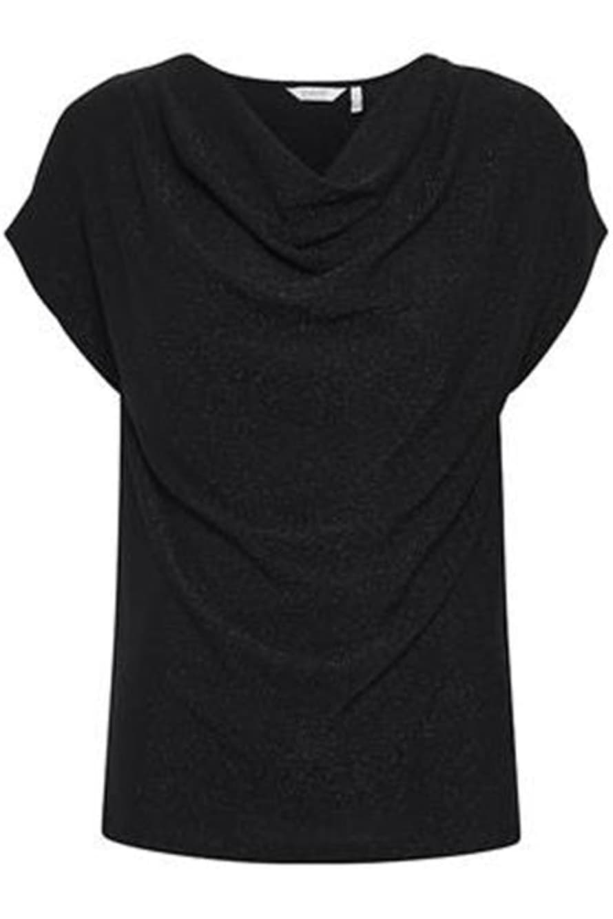 b.young Selina A Waterfall T-shirt In Black Mix