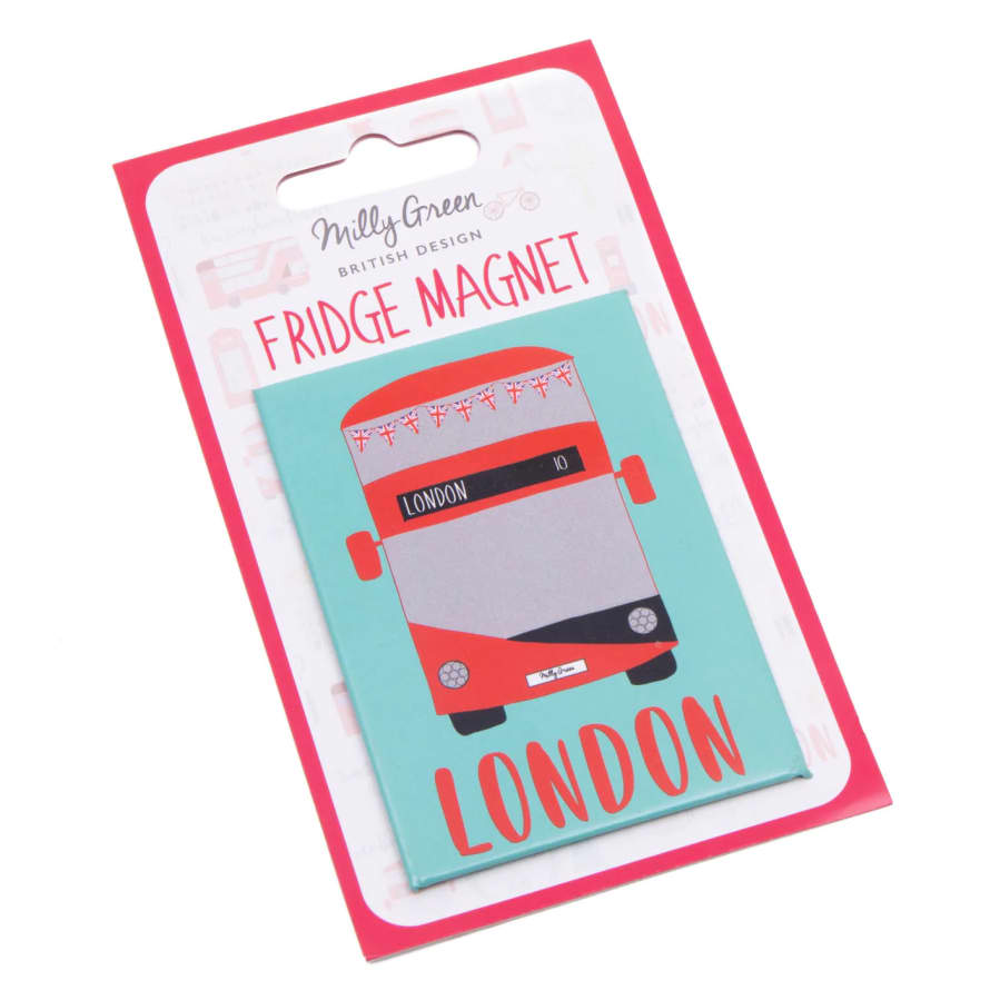 Milly Green London Adventures Bus Magnet
