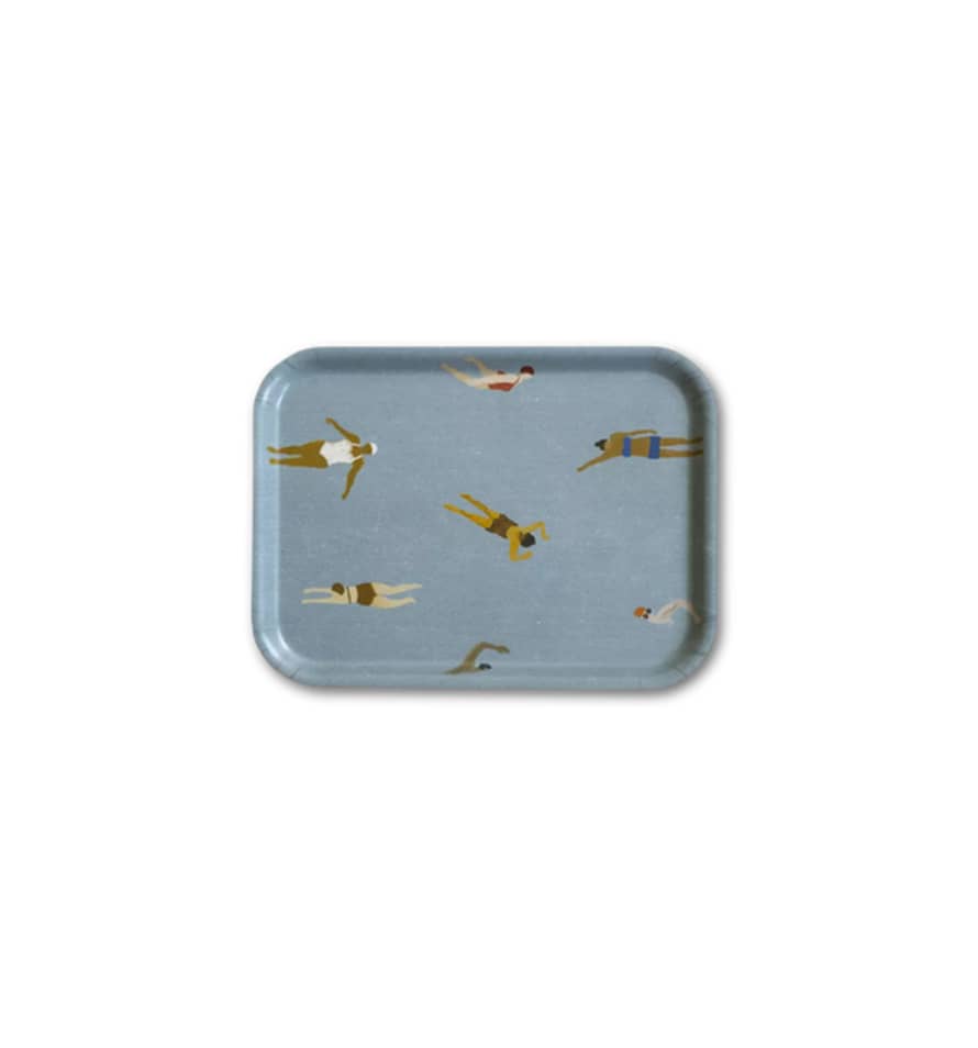 Fine Little Day Small Birch Wood Tray, Swimmers