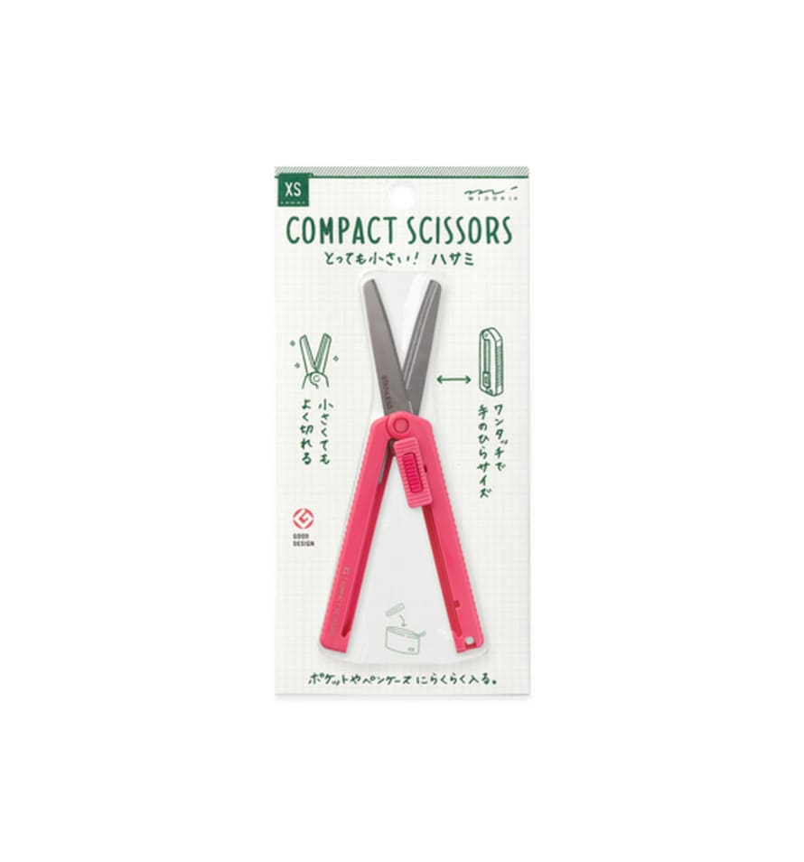 Midori Xs Compact Scissors, Pink