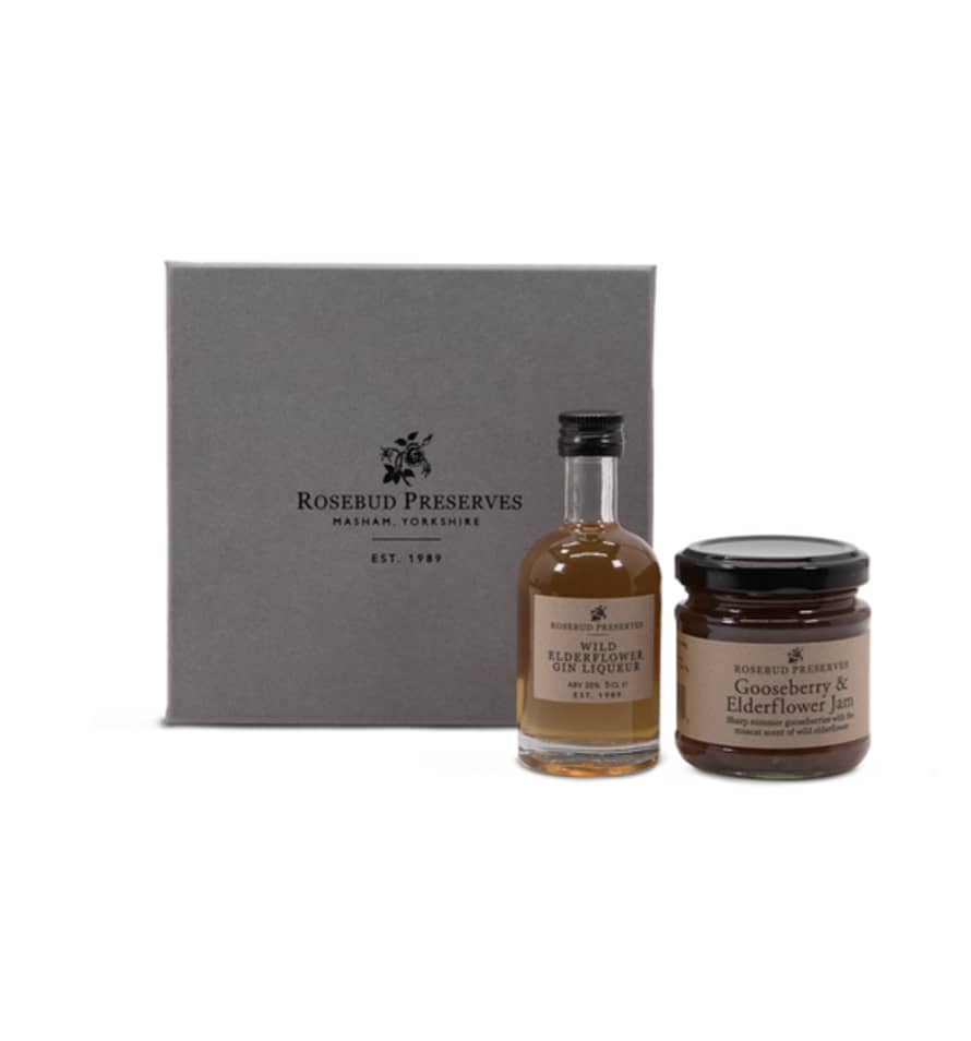 Rosebud Preserves Elderflower Jam & Gin Gift Set