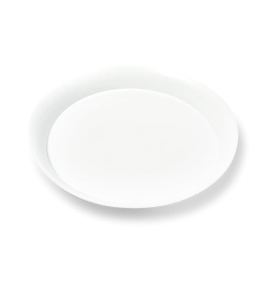 Freight HHG Large Rolled Edge Round Serving Tray, White