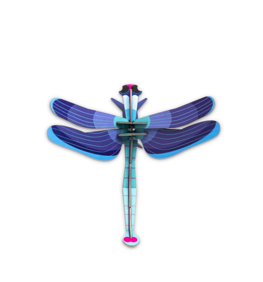 Studio Roof Sapphire Dragonfly 3d Buildable Wall Decoration
