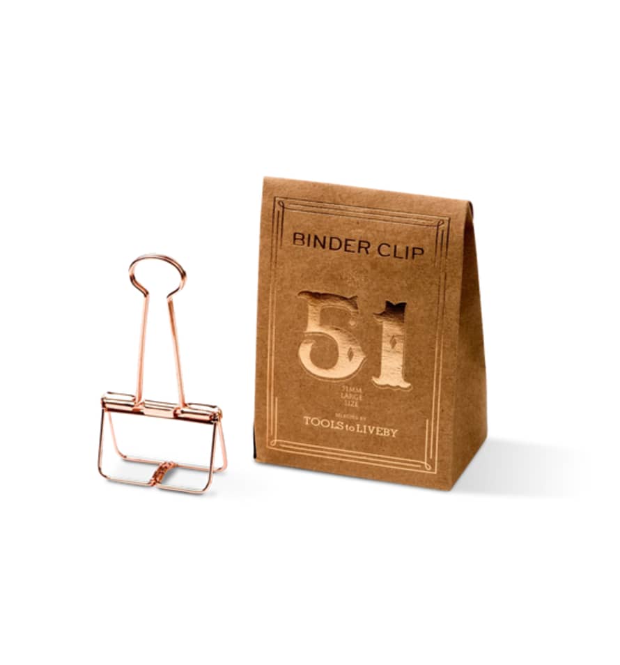 Tools To Liveby No. 51 Large Rose Gold Binder Clips
