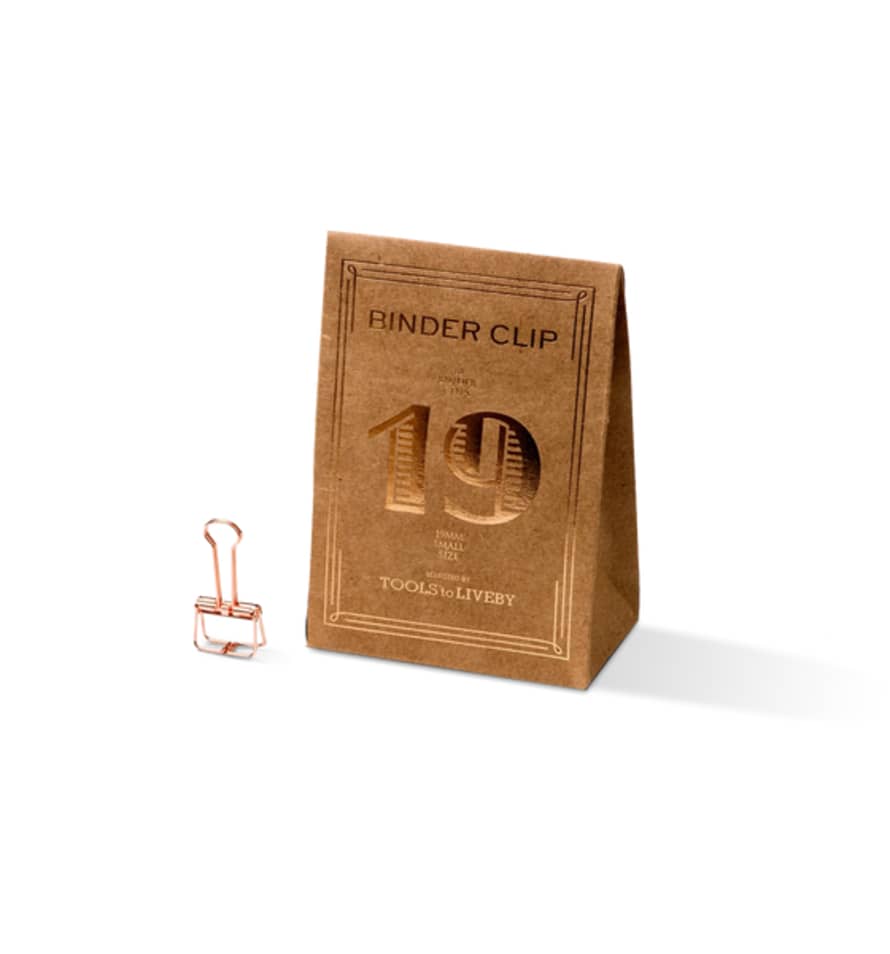 Tools To Liveby No. 19 Small Rose Gold Binder Clips