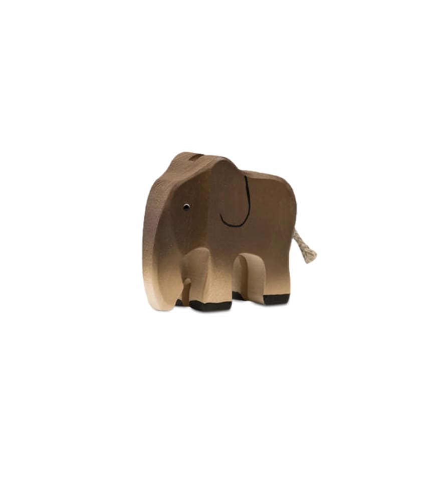 Trauffer Small Elephant Calf Wooden Toy
