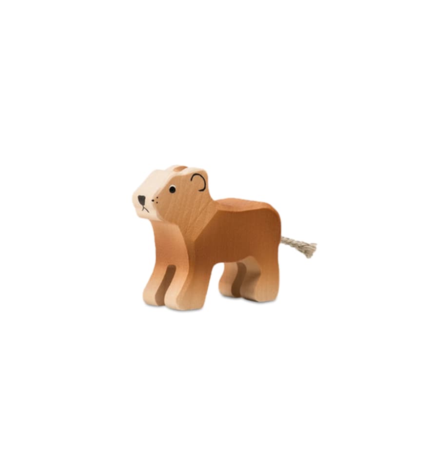 Trauffer Small Lion Cub Wooden Toy