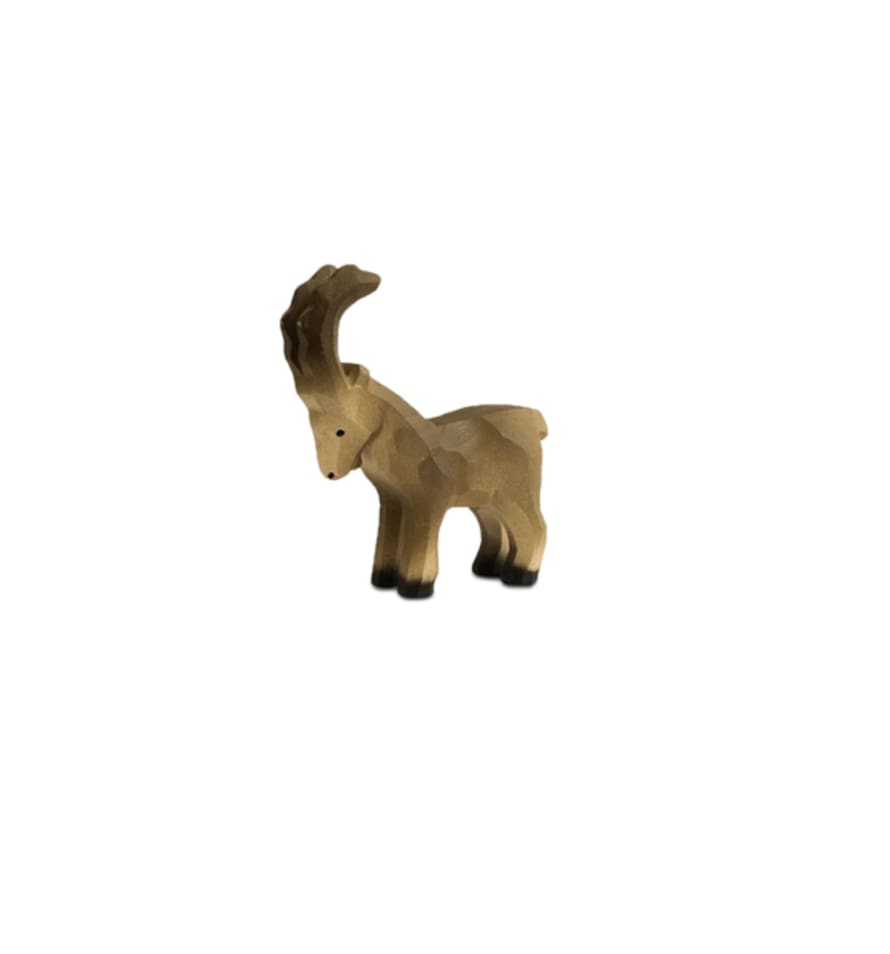 Trauffer Small Horned Goat Wooden Toy