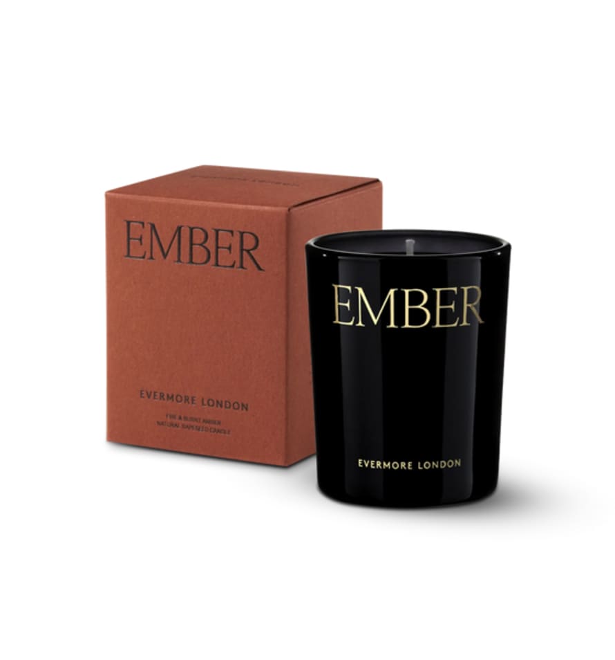 Evermore London Ember Scented Candle, Fire & Burnt Amber