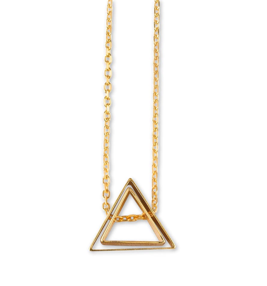 Kei Tominaga Gold Necklace, Triangle In Triangle