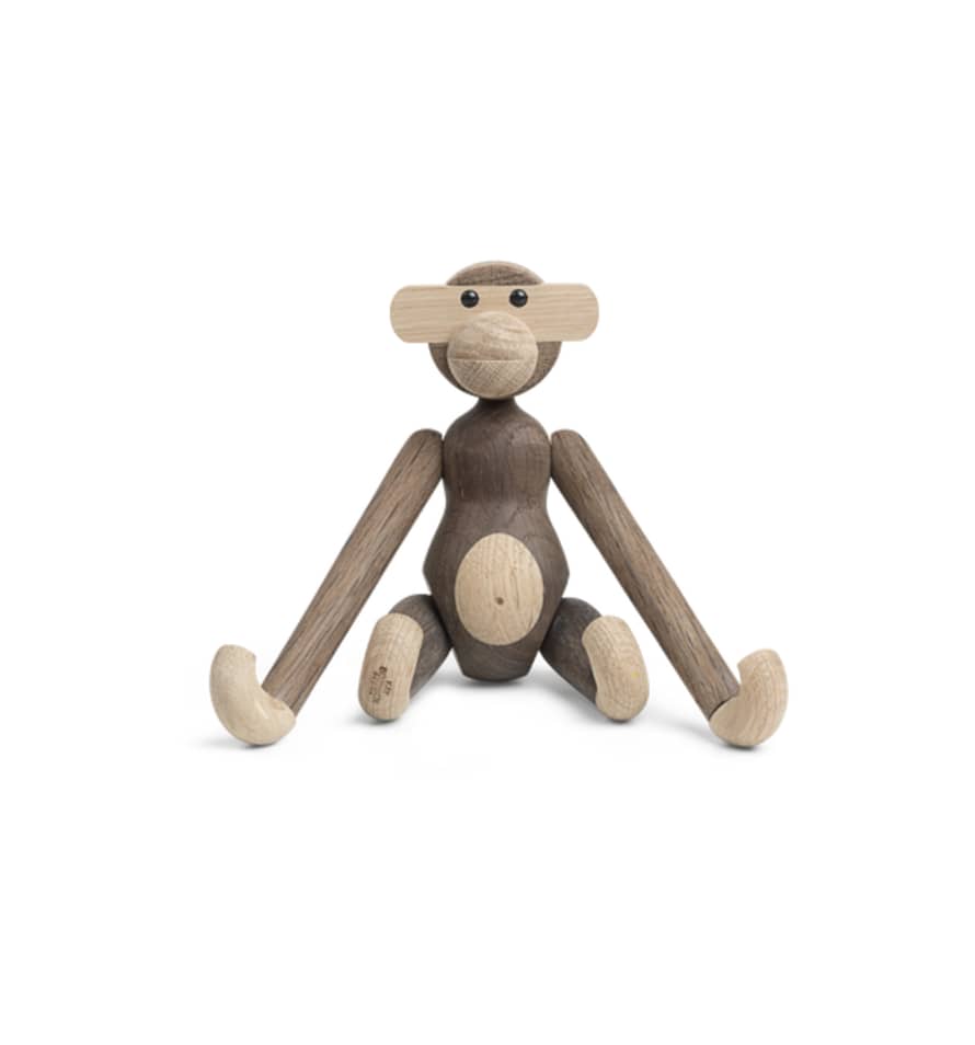 Kay Bojesen Small Wooden Monkey, Smoked Oak