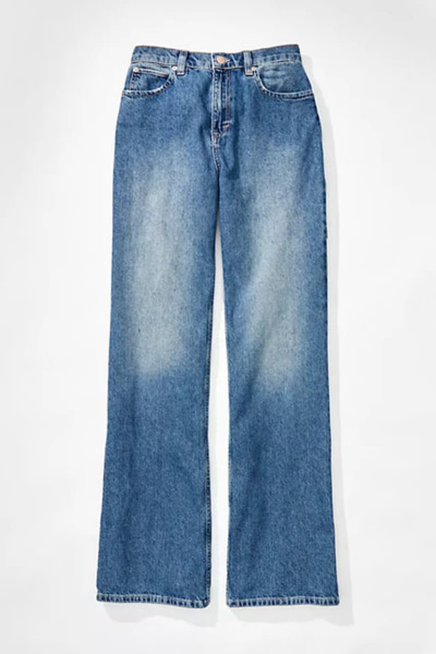 Free People Tinsley Baggy High-rise Jeans - Hazey Blue