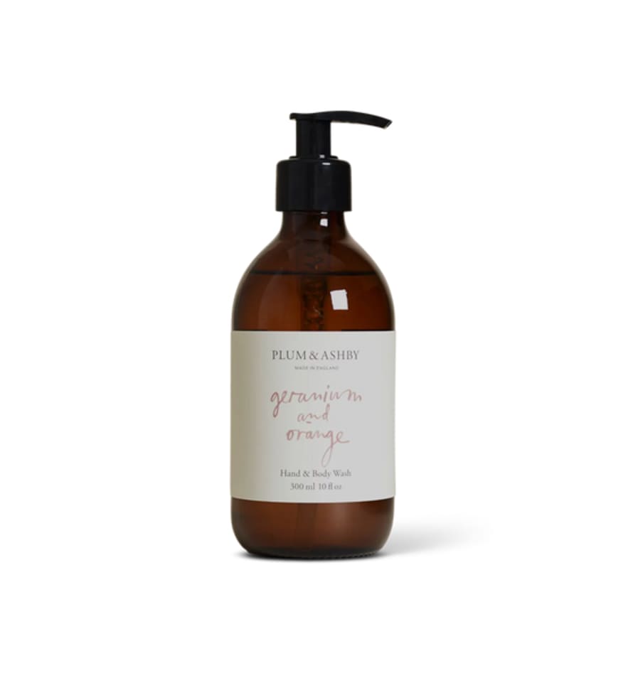 Plum & Ashby  Cleansing Hand & Body Wash, Geranium & Orange