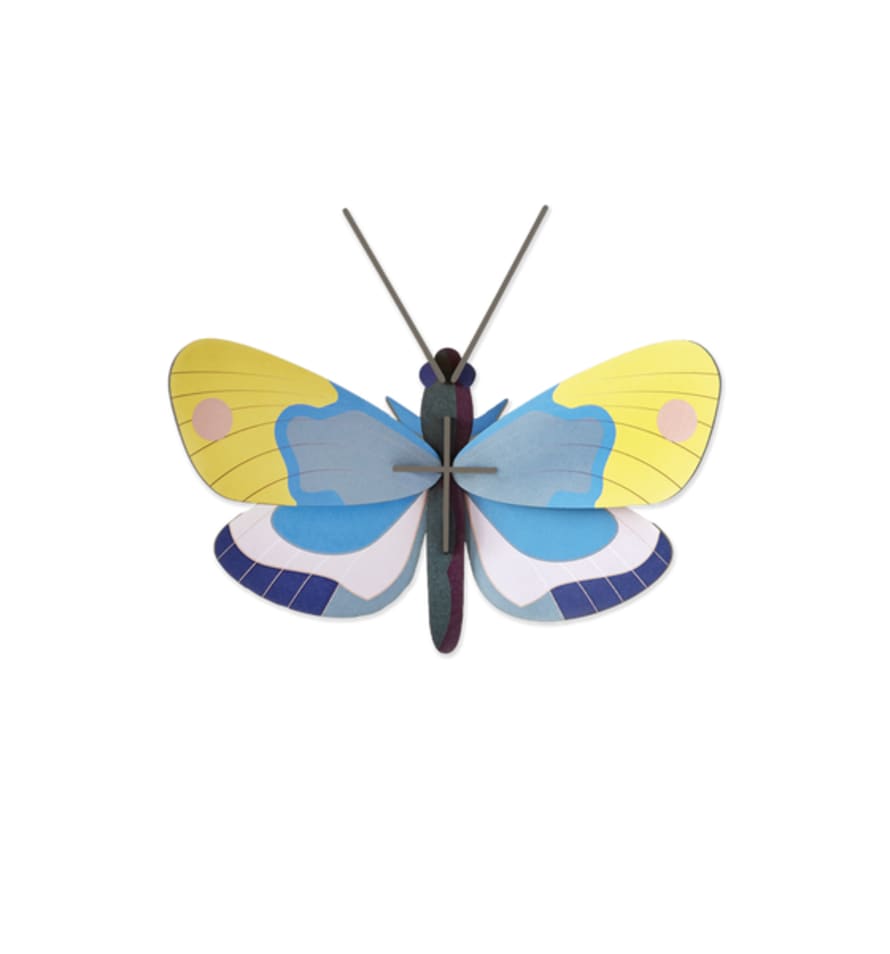 Studio Roof Yellow Monarch Butterfly 3d Wall Decoration