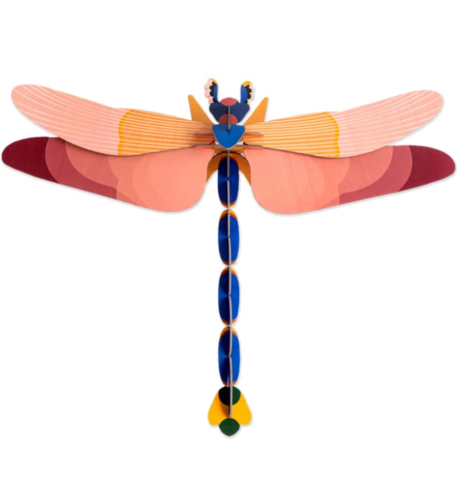 Studio Roof Deluxe Pink Dragonfly 3d Wall Decoration