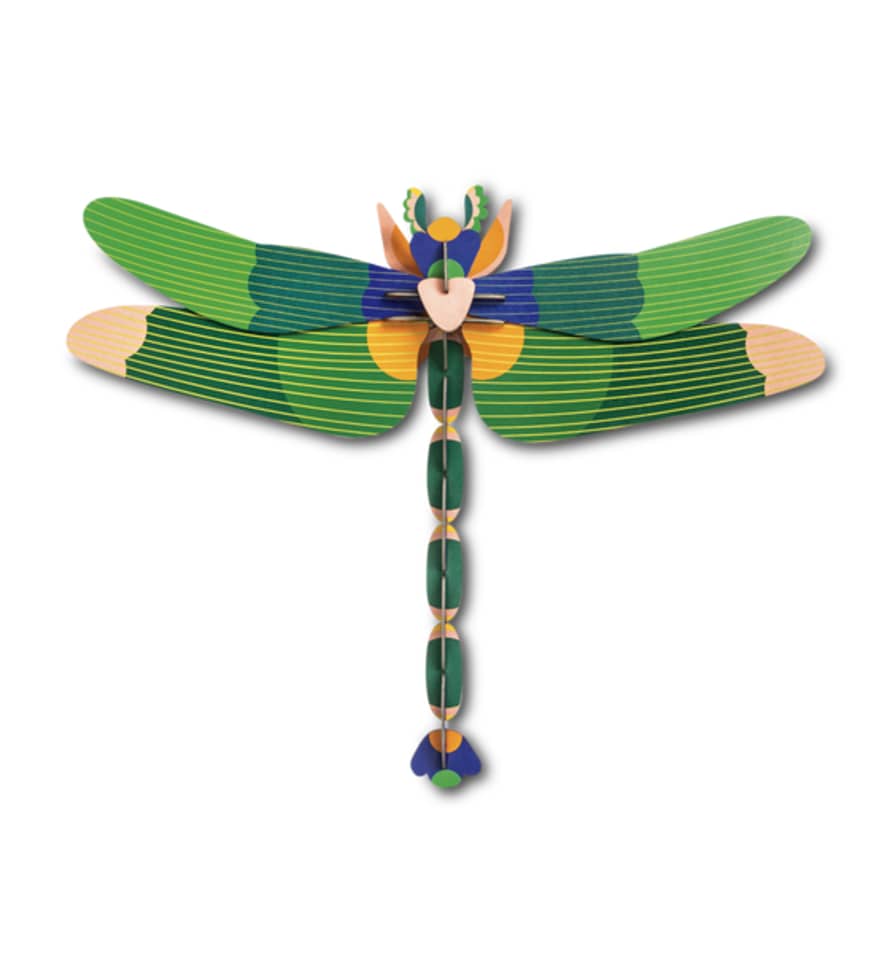 Studio Roof Green Dragonfly 3d Wall Decoration