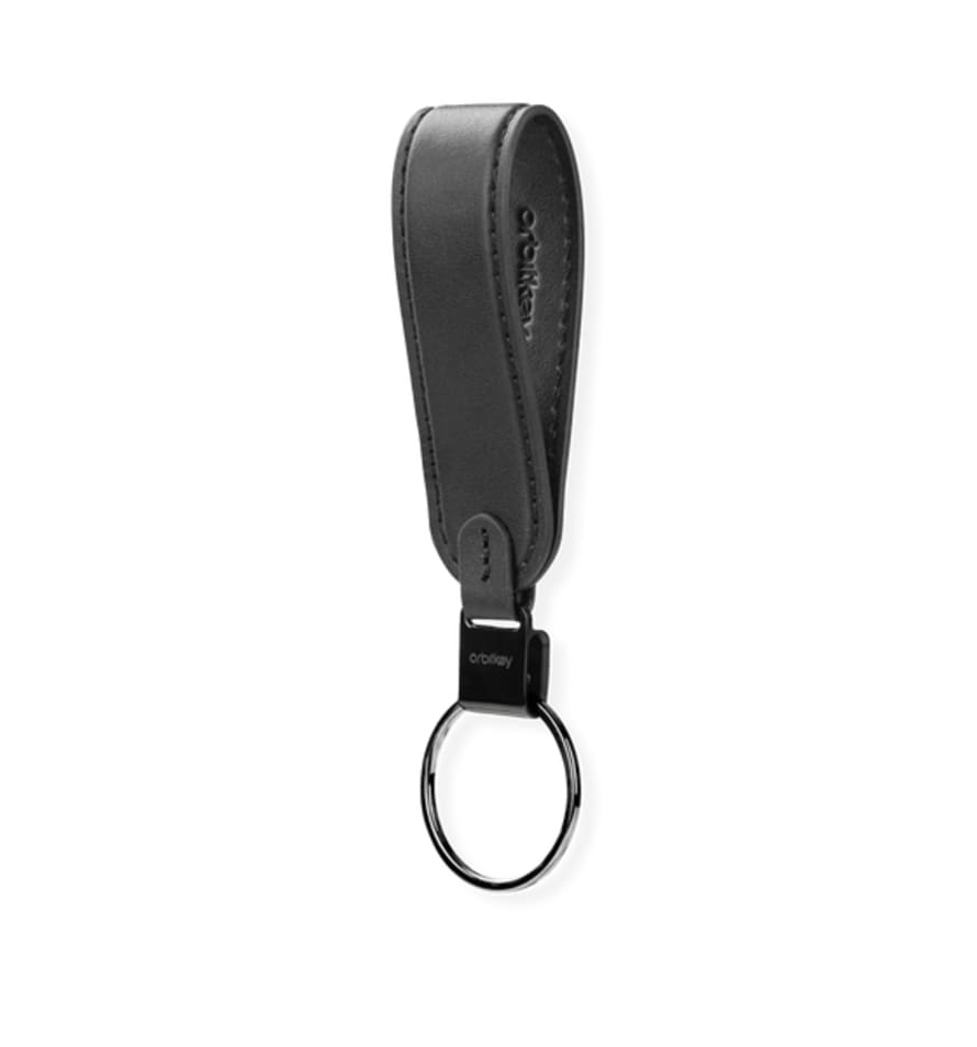 Orbitkey Leather Loop Keychain, Black