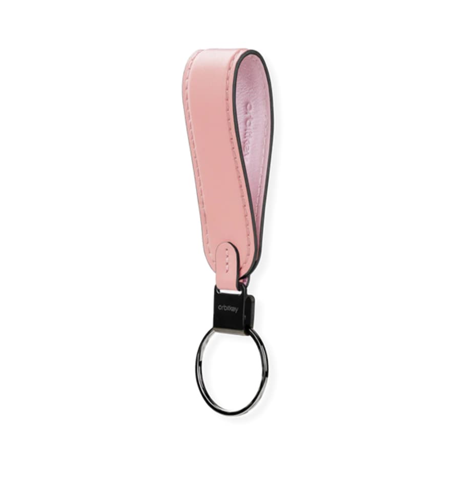 Orbitkey Leather Loop Keychain, Cotton Candy