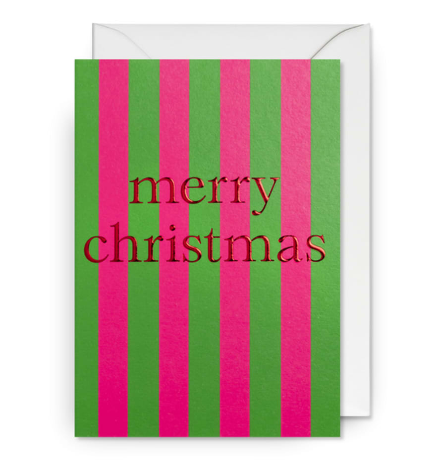 Lagom Design Merry Christmas Stripe Card