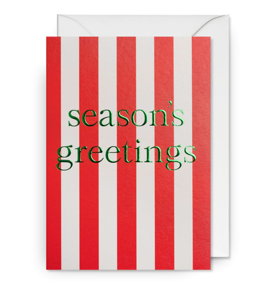 Lagom Design Season's Greetings Stripe Card