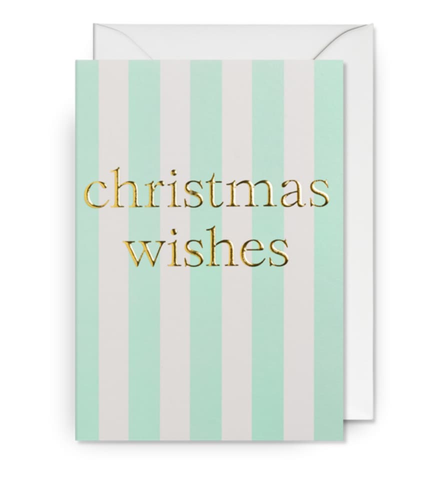Lagom Design Christmas Wishes Striped Greeting Card