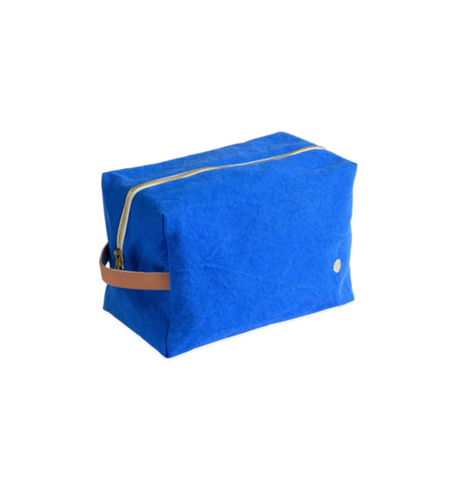 La Cerise Sur Le Gateau Large Cotton Wash Bag, Bleu Mecano