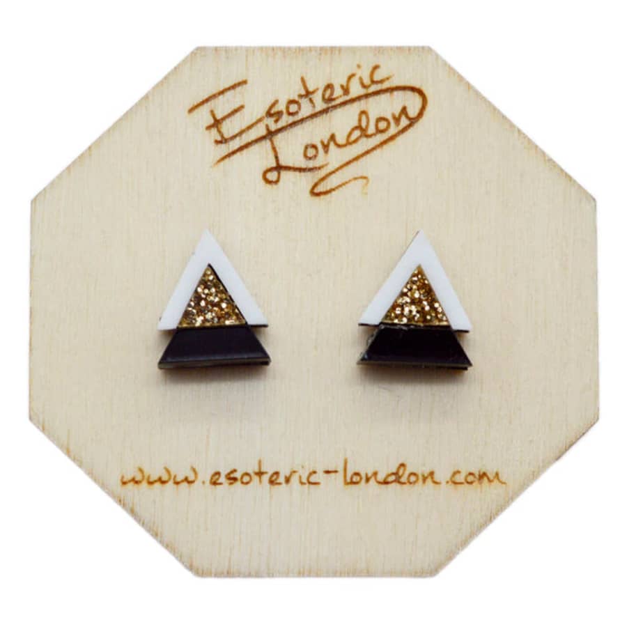 Esoteric London Esoteric London Block & Shadow Geometric Stud Earrings