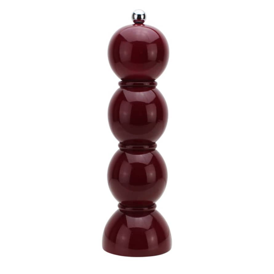 Addison Ross Limited Deep Cherry Red Bobbin Salt or Pepper Mill Grinder