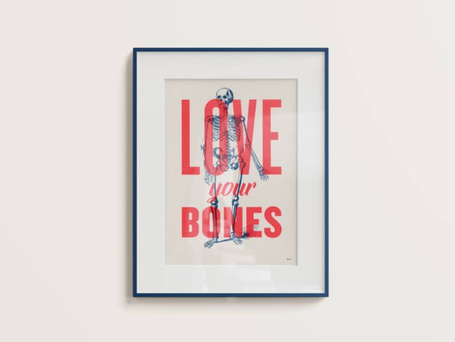 Basil and Ford A4 Love Your Bones Screen Print