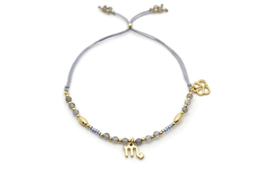 Boho Betty Gold  Scorpio Zodiac Gemstone Bracelet